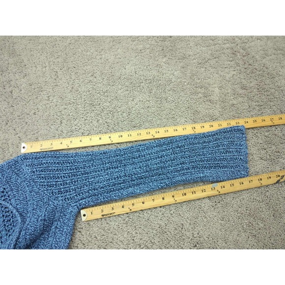 American Eagle Hoodie Sweater Womens XL Blue Pullover Drawstring OpenStitch Knit - Picture 4 of 8